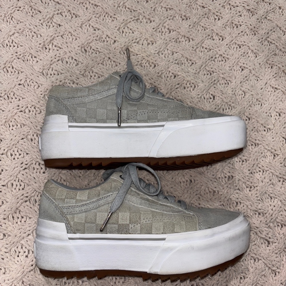 Vans Emboss Check Old Skool Stack Shoes